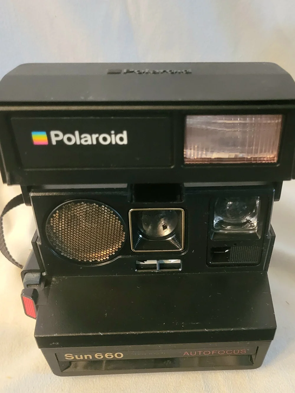 Vintage Polaroid Sun 660 Autofocus 600 Instant Camera Untested w/ Strap
